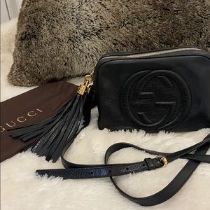AUTHENTIC BLACK GUCCI SOHO DISCO BAG
